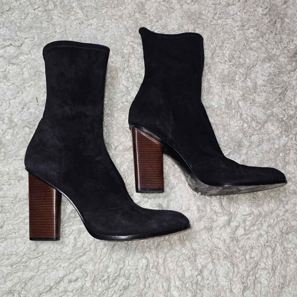 Alexander Wang Gia Suede Ankle Boots. Black Size 41.5